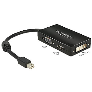 Адаптер DELOCK mini DP> VGA / HDMI / DVI