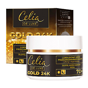 CELIA De Luxe Gold 24K 70+ naktinis kremas nuo raukšlių 50ml