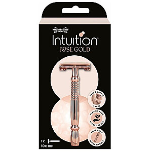 Veido skustuvas WILKINSON Intuition Rose Gold + 10 peiliukų