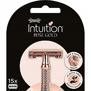 Keičiami įdėklai WILKINSON Intuition Rose Gold 15 vnt.