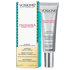 YOSKINE Okinawa Green Caviar paakių kremas vokams ir aplink burną dieną ir naktį 15 ml