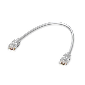 Tinklo kabelis Ubiquiti UACC-Cable-Patch-EL-0.15M-W, skaidrus, baltas, Cat6