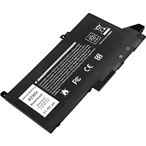 Аккумулятор Dell 42WHR, 3 ячейки (K8X0T)