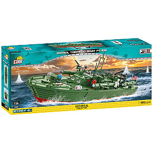 PROMO COBI 4825 istorinės kolekcijos Antrojo pasaulinio karo patrulinės torpedinės valties PT-109 3726 P1 dangteliai