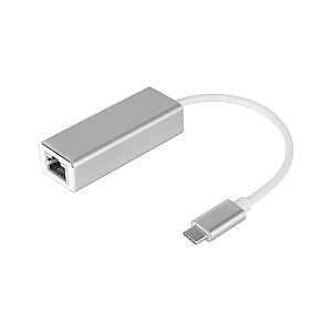 Adapteris: USB Type-C – RJ45 LAN gigabit 10/100/1000 Мбит Kruger&Matz