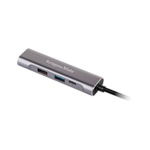 C tipo USB prievadas HDMI/USB3.0/USB2.0/C (koncentratorius)