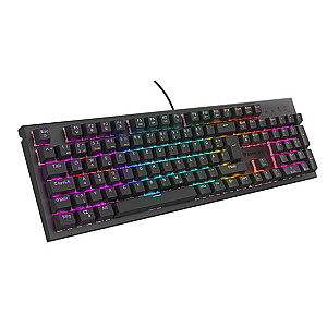 ИГРОВАЯ КЛАВИАТУРА GENESIS THOR 303 DE RGB ПОДСВЕТКА МЕХАНИЧЕСКИЙ БЕСШУМНЫЙ ПЕРЕКЛЮЧАТЕЛЬ ЧЕРНЫЙ ГОРЯЧИЙ SWA