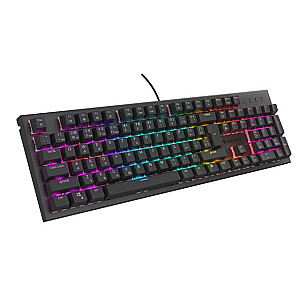 ИГРОВАЯ КЛАВИАТУРА GENESIS THOR 303 CZ/SK RGB ПОДСВЕТКА МЕХАНИЧЕСКИЙ БЕСШУМНЫЙ ПЕРЕКЛЮЧАТЕЛЬ ЧЕРНЫЙ ГОРЯЧИЙ