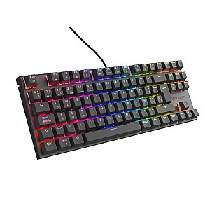 ŽAIDIMŲ KLAVIATŪRA GENESIS THOR 303 TKL ES RGB FONinio apšvietimo MECHANINIS TYLIUS JUNGIKLIS BLACK HOT