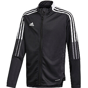 Толстовка молодежная спортивная куртка adidas Tiro 21 черная GM7314 116 см