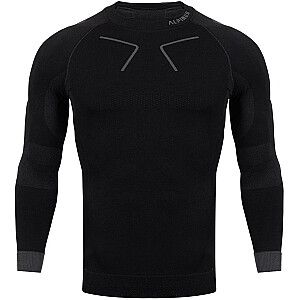 Мужская термоактивная толстовка Alpinus Tactical Base Layer черно-серая GT43219