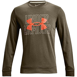 Мужская толстовка Under Armour UA Rival Terry Logo Crew, зеленая 1370391 361