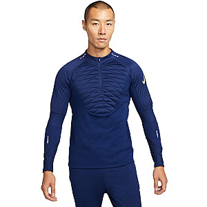 Мужская толстовка Nike NK Therma-Fit Strike Drill Top Winter Warrior темно-синего цвета DC9156 492