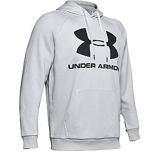 Мужская толстовка с капюшоном Rival Fleece Logo от Under Armour, светло-серая, 1345628 014