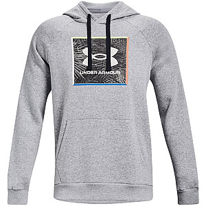 Under Armour UA Rival Flc Graphic Hoodie megztinis pilkas 1370349 011