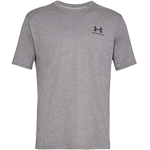 Vyriški marškinėliai Under Armour Sportstyle Left Chest SS trumpomis rankovėmis, pilkas melanžas 1326799 036 M