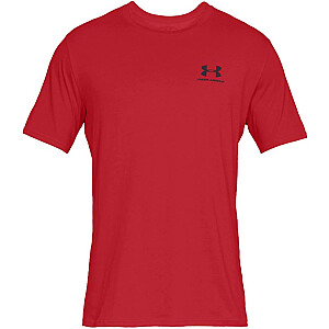 Vyriški marškinėliai Under Armour Sportstyle kairėje krūtinėje SS raudona 1326799 600 XL