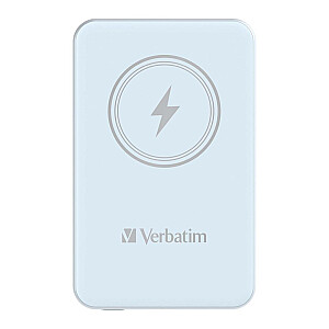 „Verbatim ChargeÂ´nÂ´Go Magnetic Wireless Power Bank 5000 Blue“