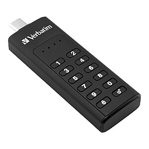 USB atmintinė 64 GB Verbatim 3.2 Typ C klaviatūra Secure Drive AES