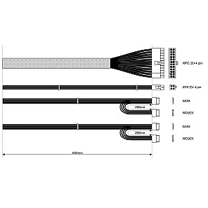 Maitinimo šaltinis Akyga AK-I1-200 200W 24 kontaktų ATX ATX pilka