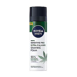 NIVEA Men Sensitive Pro Ультра-успокаивающая пена для бритья Пена для бритья с маслом семян конопли 200мл