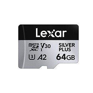 Lexar Professional SILVER PLUS microSDXC UHS-I kortelė 64 GB