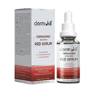 DERMOKIL šveičiamasis Aha+Bha Niacinamine Red serumas veido pilingas 30ml