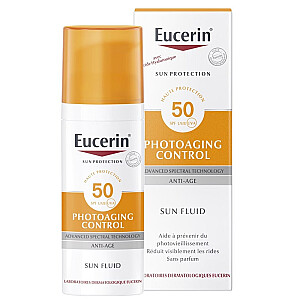 EUCERIN Photoaging Control Sun Fluid SPF50 skystis nuo saulės su labai aukštu apsaugos lygiu 50 ml