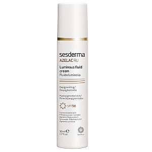 SESDERMA Azelac Ru Luminous Fluid Cream SPF50 šviesinanti veido emulsija 50ml