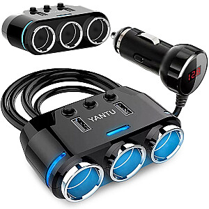 Goodbuy 3 x Car Charger Splitter 12 | 24V | 2 x USB 2.1A | LED