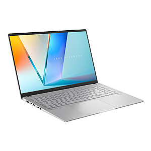 Asus Vivobook S 15 OLED S5507QA-MA001W | Kietas sidabras | 15,6 colio | OLED | 3K | 2880 x 1620 pikselių | Blizgus | Snapdragon X Elite | 32 GB | LPDDR5X | Kietojo kūno disko talpa 1000 GB | Qualcomm Adreno GPU | Windows 11 Home | 802.11be | Bluetooth