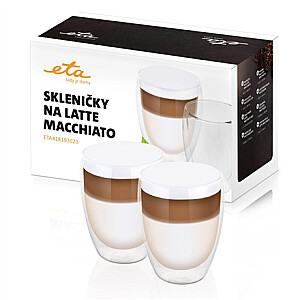 ETA | Latte Macchiato akiniai | ETA418193020 | Prie kavos | 2 vnt(-ai) | Atsparus plauti indaplovėje