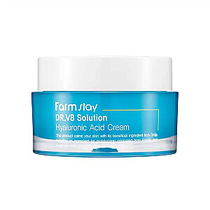 FARMSTAY DR.V8 Solution Hyaluronic Acid Cream veido kremas su hialuronu ir vitaminais 50ml