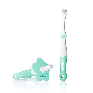 BRUSH BABY dantų rinkinys 0–18 mėnesių mėtų