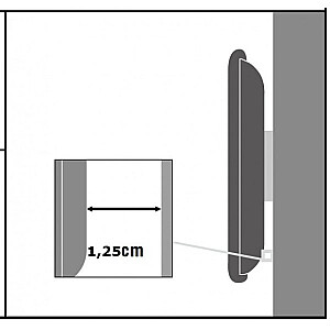 LCD/LED sieninis laikiklis, 13" - 37", 35kg, plonas, juodas