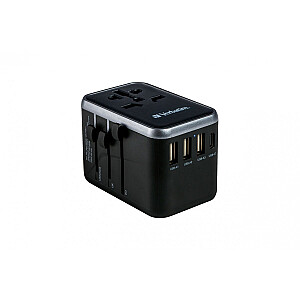 UTA-04 49546 PD 61W įkroviklis ir kelioninis adapteris, QC 3.0, 2x USB-C, 3x USB-A 