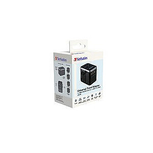 UTA-04 49546 PD 61W įkroviklis ir kelioninis adapteris, QC 3.0, 2x USB-C, 3x USB-A 