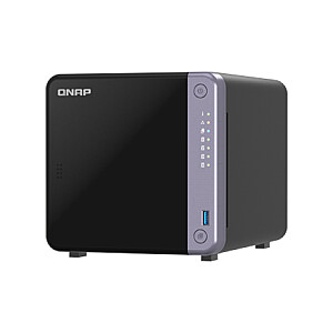 QNAP Ekonomiškas 4 skyrių 10 GbE NAS | TS-432X-4G | Alpinis | AL524 | Procesoriaus dažnis 2 GHz | 4 GB | DDR4 SODIMM | 90W adapteris (12VDC), 100-240VAC