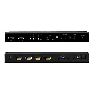 Jungiklis 4x2 HDMI, 4K 60 Hz, su pilotu