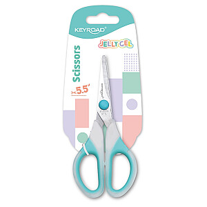 Keyroad Jelly Gel žirklės 13 cm, vaikiškos, minkšta rankena, ergonomiško dizaino.