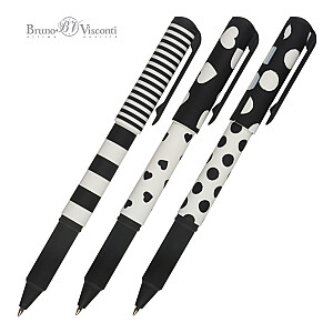 Bruno Visconti DreamWrite Black&White rašiklis, 0,7 mm, mėlynas