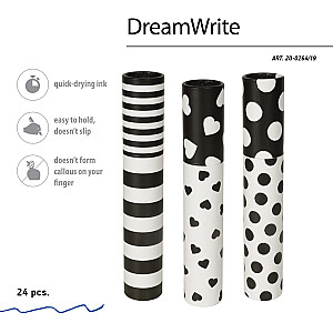 Bruno Visconti DreamWrite Black&White rašiklis, 0,7 mm, mėlynas