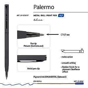 Rašiklis Bruno Visconti "PALERMO" 0,7 mm, grafito korpusas, mėlynas rašalas