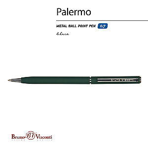 Rašiklis Bruno Visconti "PALERMO" 0,7mm, žalias korpusas, mėlynas rašalas