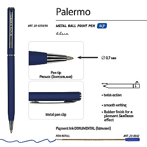 Ручка шариковая Bruno Visconti "PALERMO" 0,7мм, темно-синий корпус, синие чернила