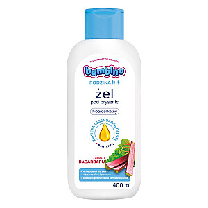 BAMBINO Family hiperšvelni dušo želė Rabarbarai 400ml