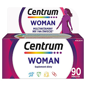 CENTER Woman Vitaminai ir mineralai moterims maisto papildas 90 tablečių