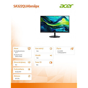 Monitorius 32 cal SA322QUAbmiipx