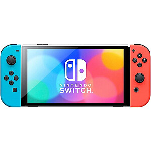 Nintendo Switch OLED raudona ir mėlyna