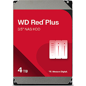 Серверный диск WD Red Plus 4 ТБ, 3,5 дюйма, SATA III (6 Гбит/с) (WD40EFPX)